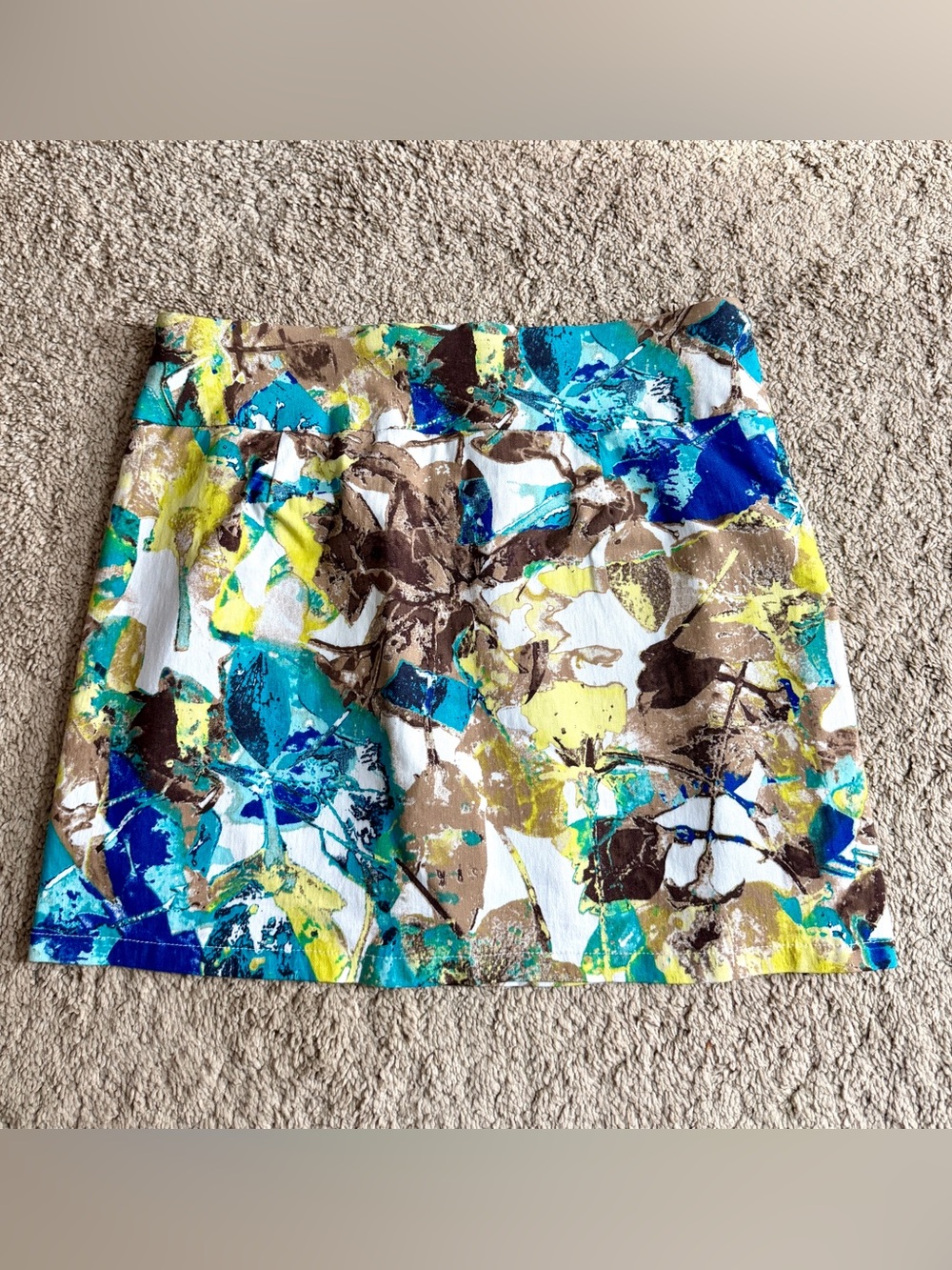 Attyre 8 Women’s Colorful Print Skort Pockets Short Abstract Rayon Vibrant Skirt